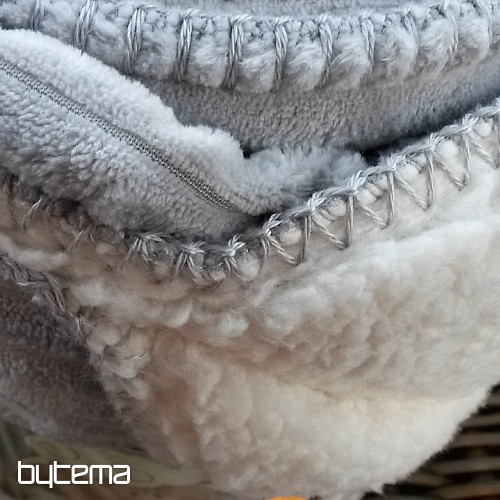 deka od mikrofibre EXTRA SOFT SHEEP samt - st. siva