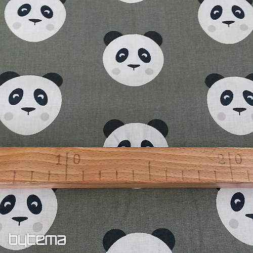 Pamučna tkanina PANDA maslinasto zelena