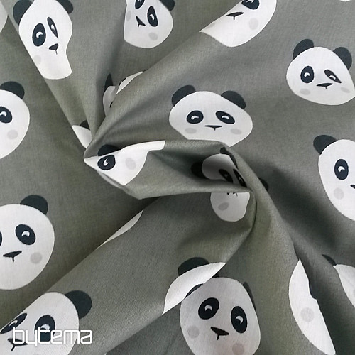Pamučna tkanina PANDA maslinasto zelena
