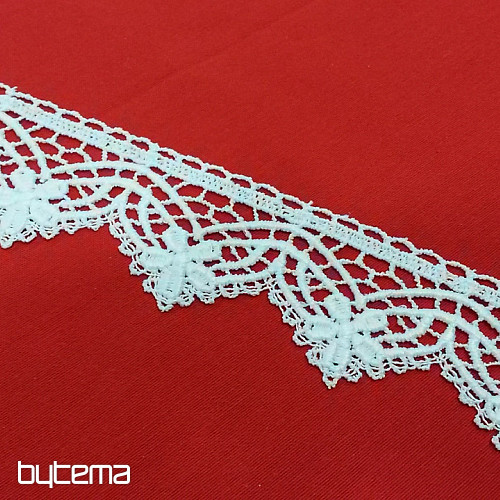 Čipka 5557/0010 6 cm bijela mat