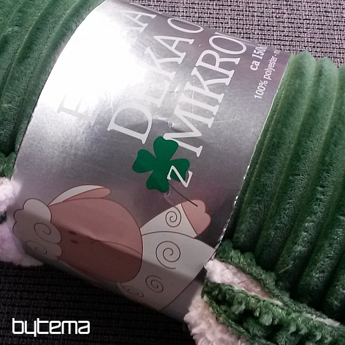 deka od mikrofibre EXTRA SOFT SHEEP samt – zelena