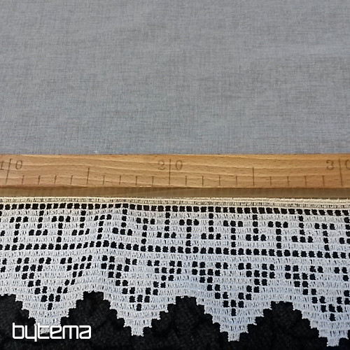 Vitražna zavjesa izvezena 81864 bijela