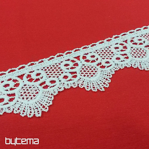 Čipka 5555/0010 5,3 cm bijela mat
