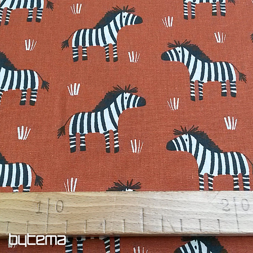 Pamučna tkanina ZEBRA smeđa