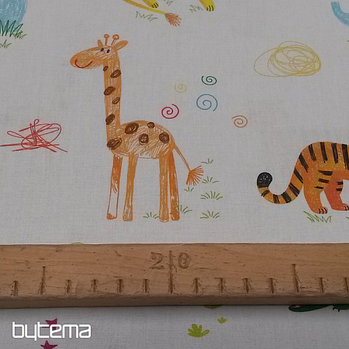 Pamučna tkanina JUNGLE DOODLE