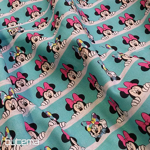 Pamučna tkanina MINNIE tirkizna
