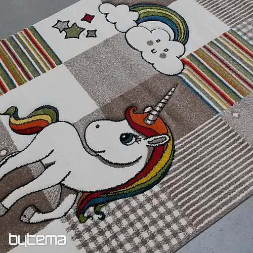 Dječji komadni tepih Unicorn bež