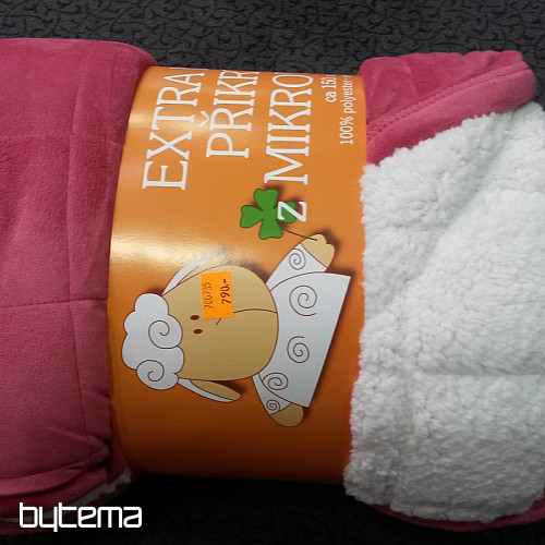 Deka od mikrofibre EXTRA soft SHEEP šivanje staro roza