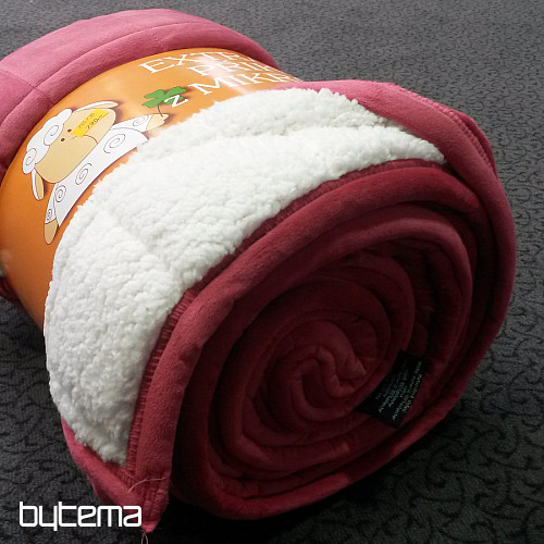 Deka od mikrofibre EXTRA soft SHEEP šivanje staro roza