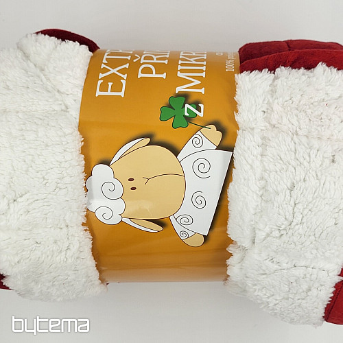 deka od mikrovlakana EXTRA SOFT SHEEP šivanje BORDÓ