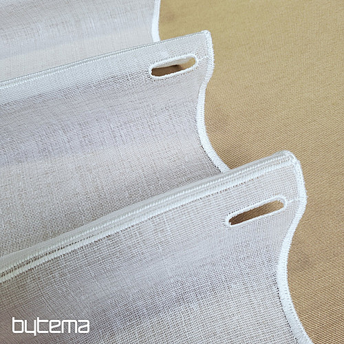 Moderna vezena zavjesa V52 kremasto bijela