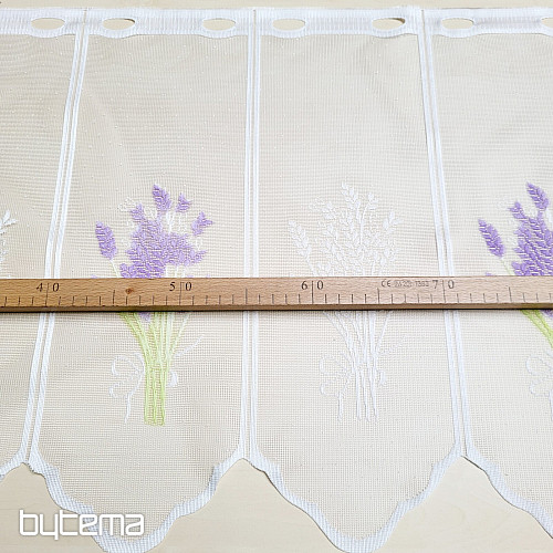 Jacquard zastor za vitraž LAVANDA