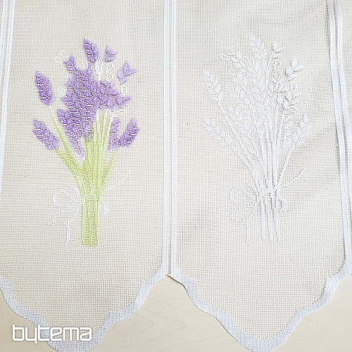 Jacquard zastor za vitraž LAVANDA