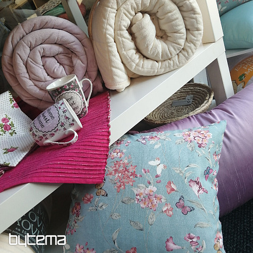 Dekorativna tkanina FLOWERS tirkizna