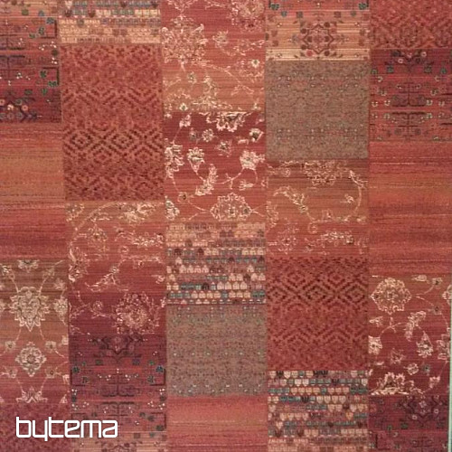 Luksuzni vuneni tepisi ROYAL PATCHWORK crveni