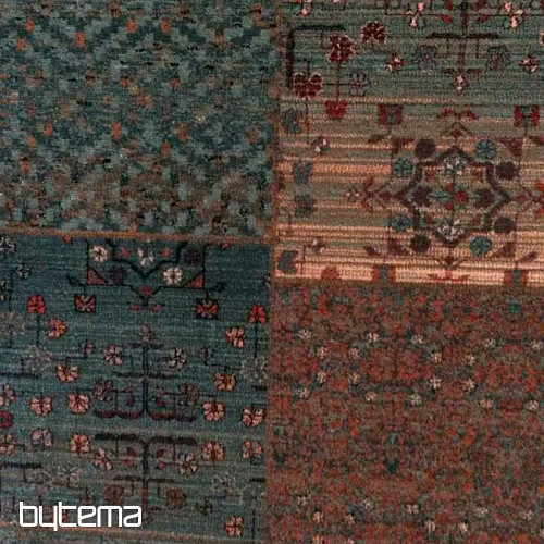 Luksuzni vuneni tepisi ROYAL PATCHWORK zeleni