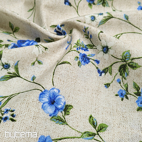Dekorativna tkanina Flowers RAME plava