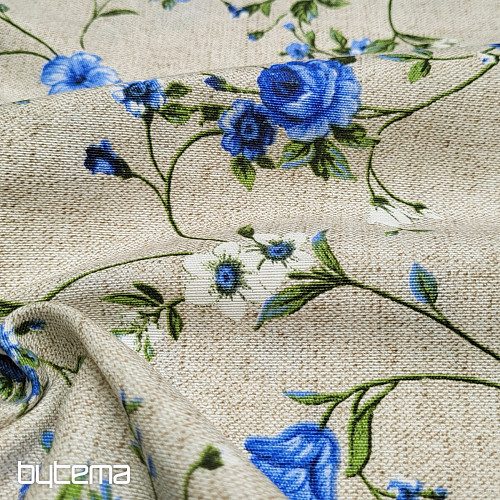 Dekorativna tkanina Flowers RAME plava