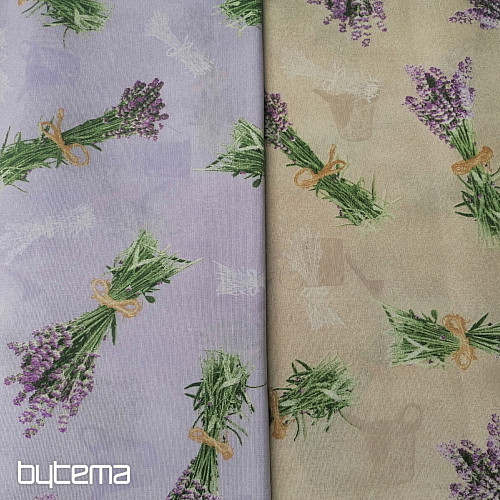 Dekorativna tkanina LAVANDA buket LILAC