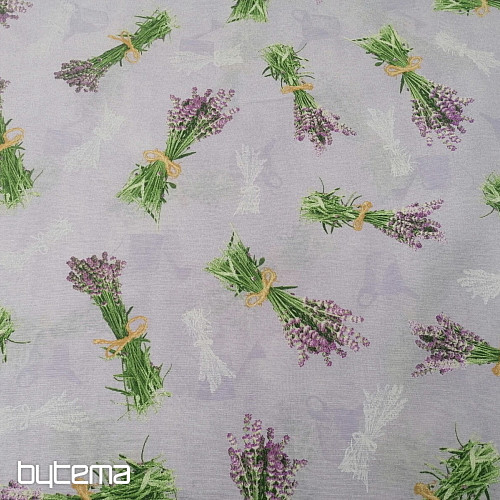 Dekorativna tkanina LAVANDA buket LILAC