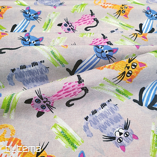 Dekorativna tkanina CATS MULTICOLOR