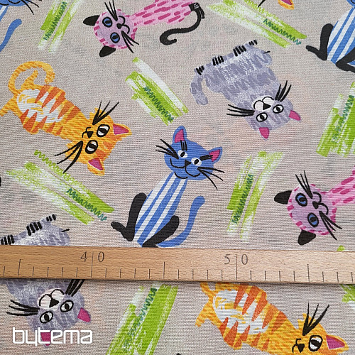 Dekorativna tkanina CATS MULTICOLOR