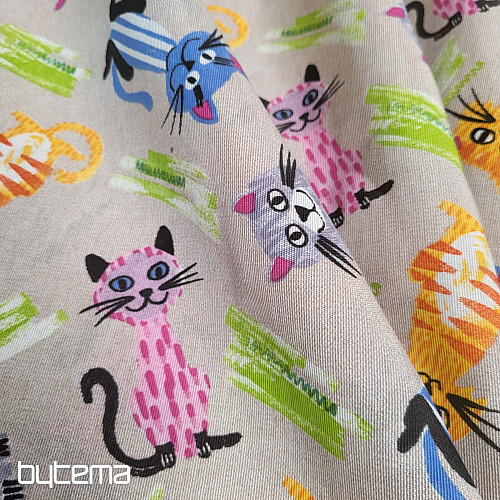 Dekorativna tkanina CATS MULTICOLOR