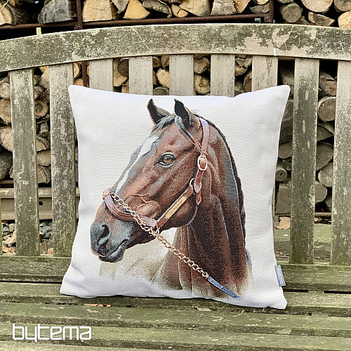 Goblen navlaka za jastuk HORSE BROWN