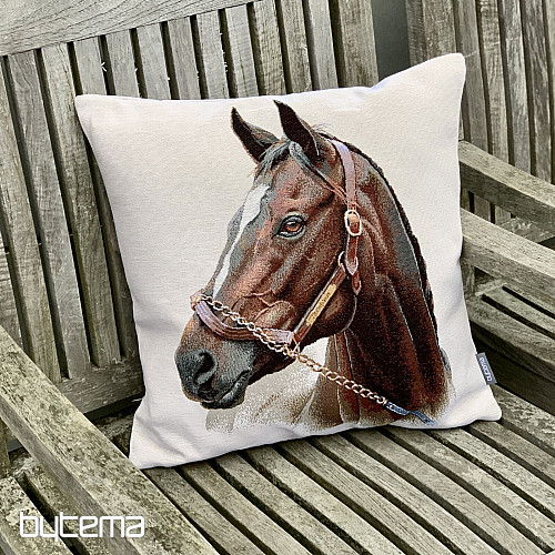 Goblen navlaka za jastuk HORSE BROWN