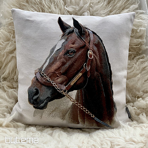 Goblen navlaka za jastuk HORSE BROWN