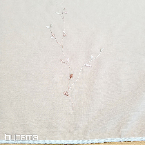 Vezena luksuzna zavjesa GERSTER 11545 bijela - losos