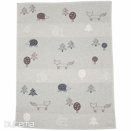 Dječja pamučna deka DF Animals 100x75