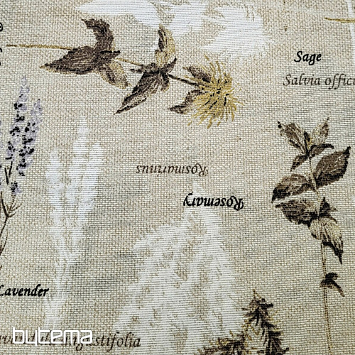 Dekorativna tkanina BOTANICO smeđa