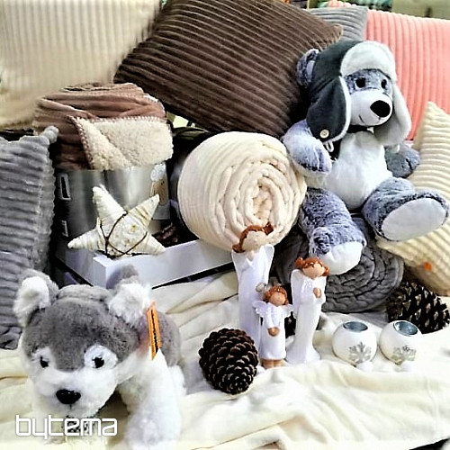 deka od mikrovlakana EXTRA MEKANI OVČJI korduroj - lješnjak