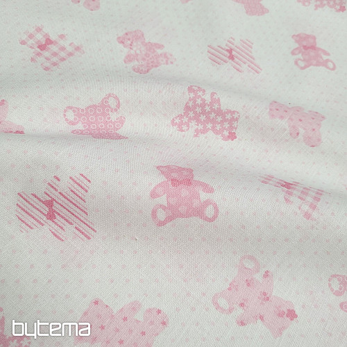 Pamučna tkanina BABY TEDDY roza
