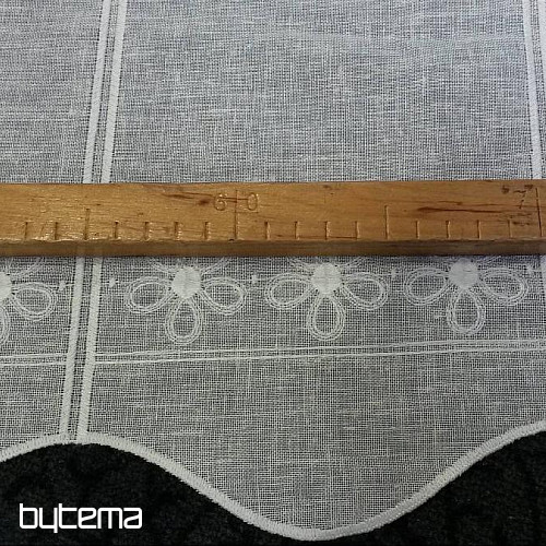 vitraž zavjesa cvijeće 11383 krem