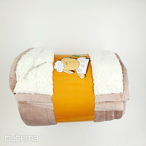 deka od mikrovlakana EXTRA MEKANE OVCE prošivena bež-siva