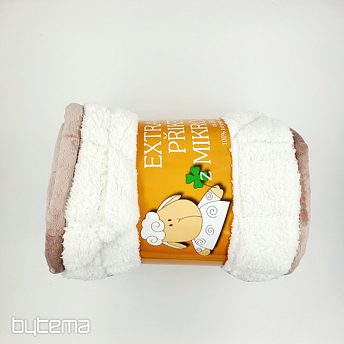 deka od mikrovlakana EXTRA MEKANE OVCE prošivena bež-siva