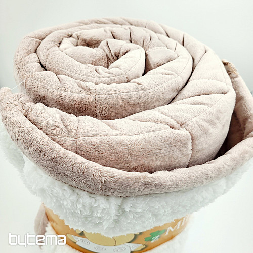 deka od mikrovlakana EXTRA MEKANE OVCE prošivena bež-siva