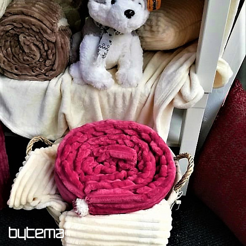 deka od mikrovlakana EXTRA MEKANI OVČJI korduroj - lješnjak