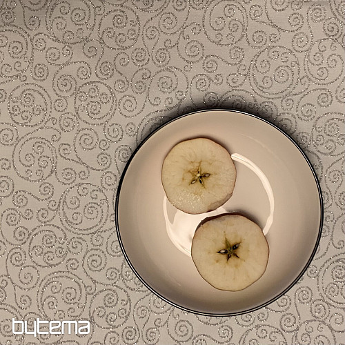 Božićni stolnjak FLASH ornament srebrni