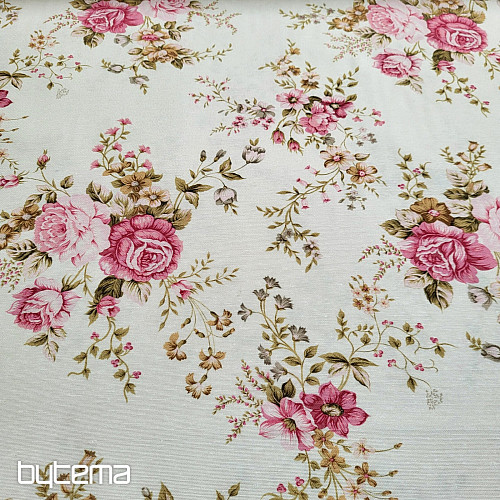 Dekorativna tkanina ROSE RAKEL krem
