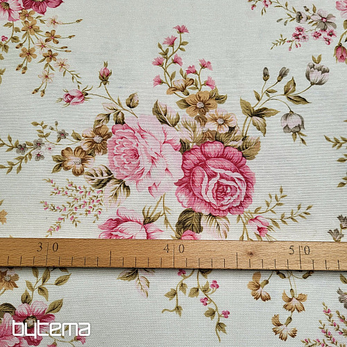Dekorativna tkanina ROSE RAKEL krem