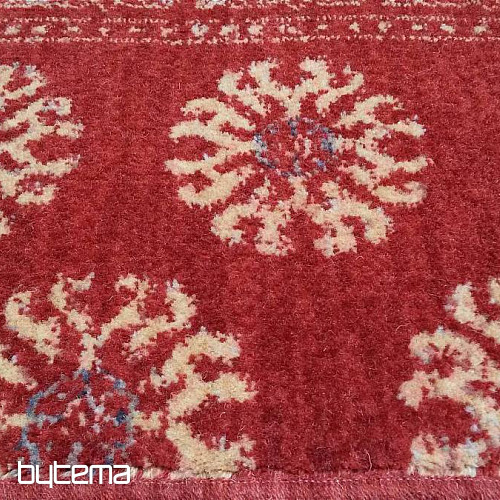 Luksuzni vuneni tepih DJOBIE PATCH crveni