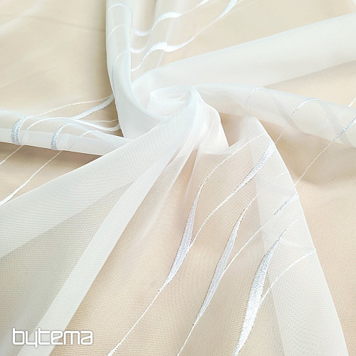 Vezena luksuzna bijela zavjesa GERSTER 195/0001