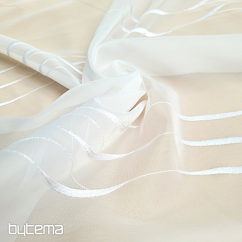 Vezena luksuzna bijela zavjesa GERSTER 195/0001