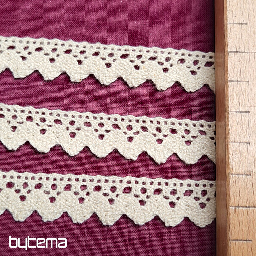 Pamučna čipka 5420 16mm krem mat