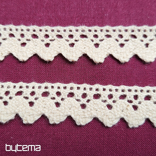 Pamučna čipka 5420 16mm krem mat