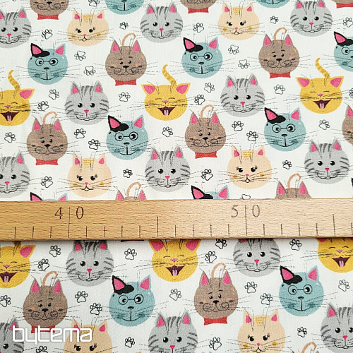 Dječji pamučni saten CATS digitalni tisak