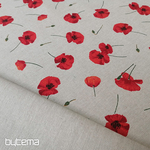Mak dekorativna tkanina POPPY